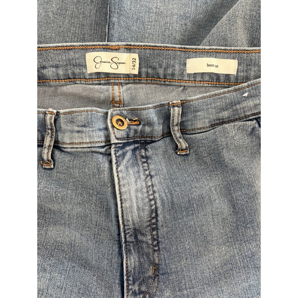 Jessica Simpson Jeans Size 14/32 Bootcut Cargo Pocket Medium Wash Y2K - Picture 9 of 9